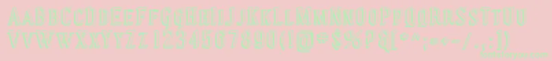 CovingtonScShadow Font – Green Fonts on Pink Background