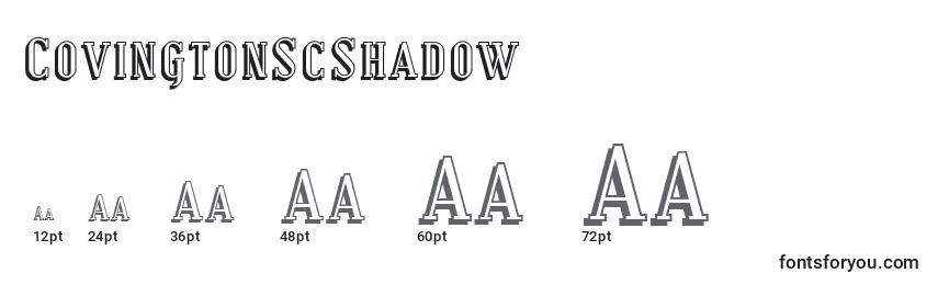 Größen der Schriftart CovingtonScShadow