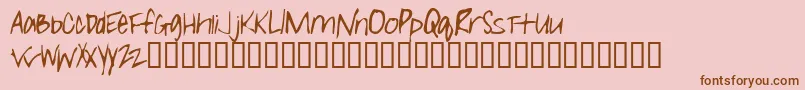 Girll Font – Brown Fonts on Pink Background