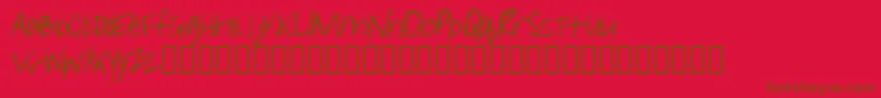 Girll Font – Brown Fonts on Red Background