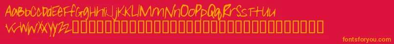 Girll Font – Orange Fonts on Red Background