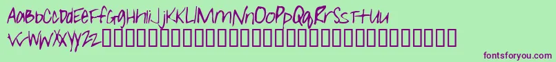 Girll Font – Purple Fonts on Green Background