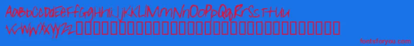 Girll Font – Red Fonts on Blue Background