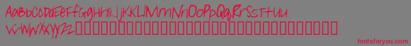 Girll Font – Red Fonts on Gray Background