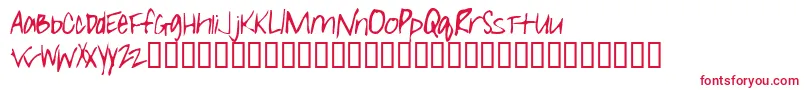 Girll Font – Red Fonts on White Background