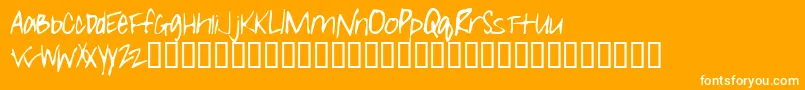 Girll Font – White Fonts on Orange Background