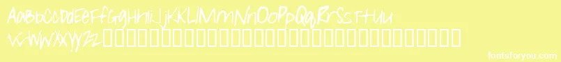 Girll Font – White Fonts on Yellow Background