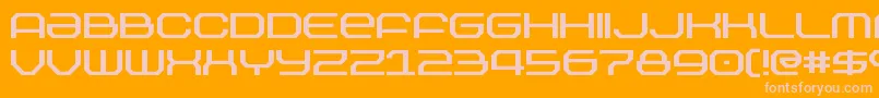 フォントOutland – オレンジの背景にピンクのフォント