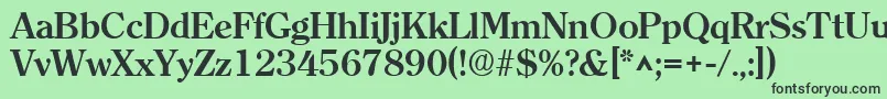 フォントClearlyromanBold – 緑の背景に黒い文字