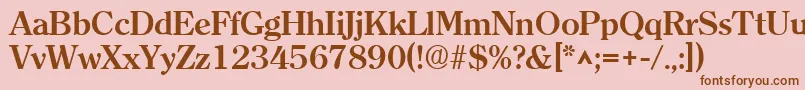 ClearlyromanBold Font – Brown Fonts on Pink Background