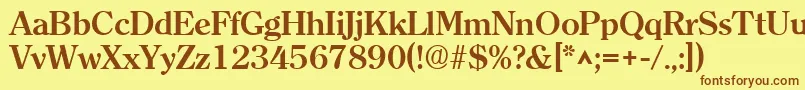 ClearlyromanBold Font – Brown Fonts on Yellow Background