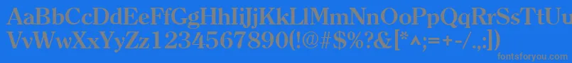 ClearlyromanBold Font – Gray Fonts on Blue Background