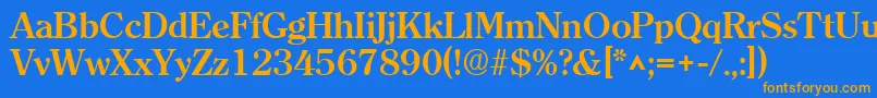 ClearlyromanBold Font – Orange Fonts on Blue Background