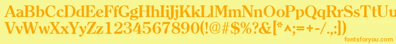 ClearlyromanBold Font – Orange Fonts on Yellow Background