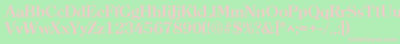 ClearlyromanBold Font – Pink Fonts on Green Background