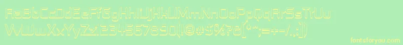 Contfo Font – Yellow Fonts on Green Background