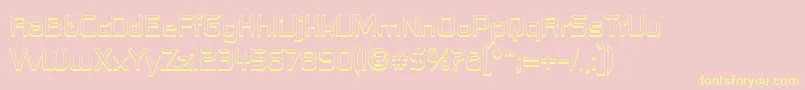 Contfo-Schriftart – Gelbe Schriften auf rosa Hintergrund