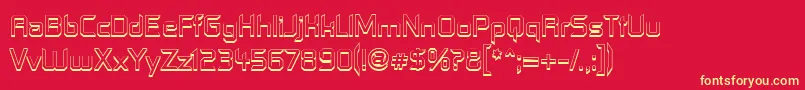 Contfo Font – Yellow Fonts on Red Background
