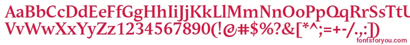 AndulkaBookProBold Font – Red Fonts on White Background