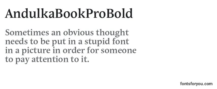 Schriftart AndulkaBookProBold