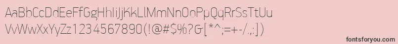 PfhandbookproExtrathin Font – Black Fonts on Pink Background
