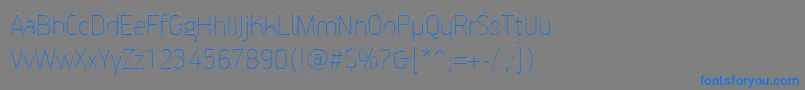 PfhandbookproExtrathin Font – Blue Fonts on Gray Background