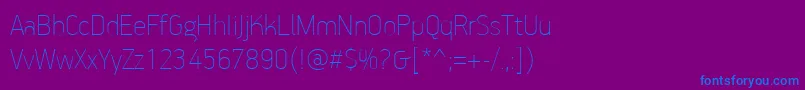 PfhandbookproExtrathin Font – Blue Fonts on Purple Background