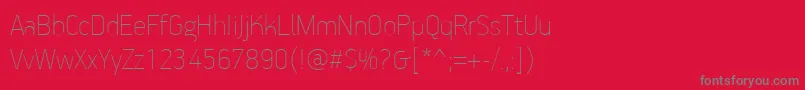 PfhandbookproExtrathin Font – Gray Fonts on Red Background