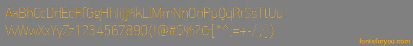 Шрифт PfhandbookproExtrathin – оранжевые шрифты на сером фоне