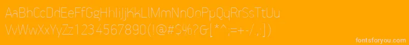 PfhandbookproExtrathin Font – Pink Fonts on Orange Background