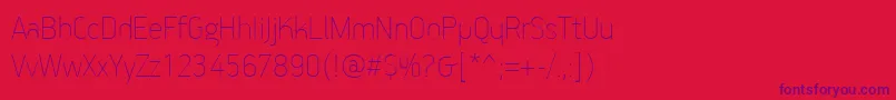 PfhandbookproExtrathin Font – Purple Fonts on Red Background