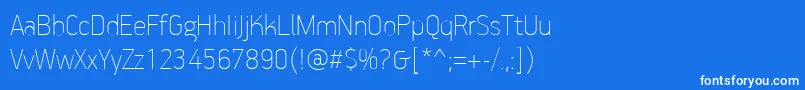 フォントPfhandbookproExtrathin – 青い背景に白い文字
