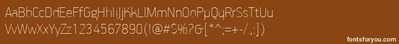 フォントPfhandbookproExtrathin – 茶色の背景に白い文字