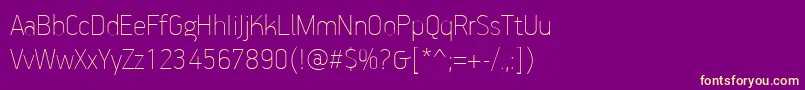 Шрифт PfhandbookproExtrathin – жёлтые шрифты на фиолетовом фоне