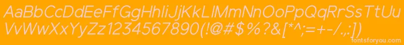 ElliotsansRegularitalic Font – Pink Fonts on Orange Background