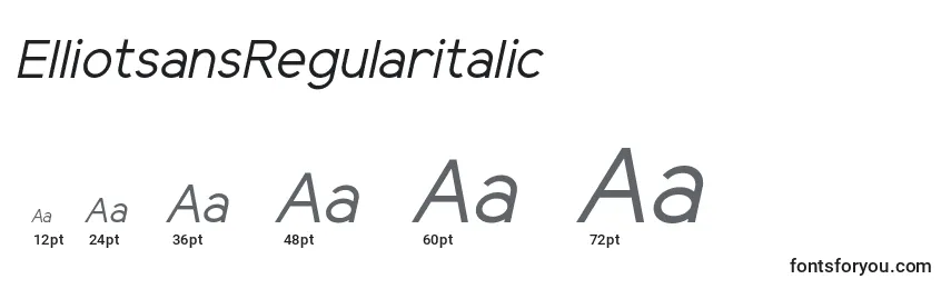 Размеры шрифта ElliotsansRegularitalic