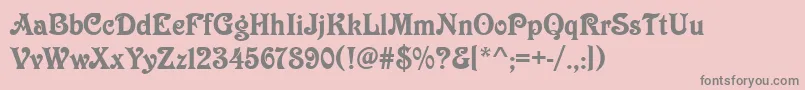 Victoriand Font – Gray Fonts on Pink Background