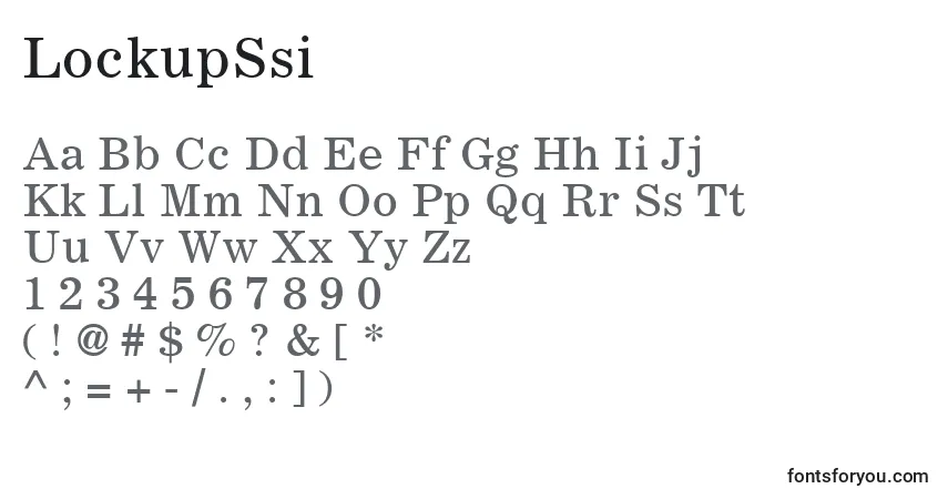 LockupSsi Font – alphabet, numbers, special characters