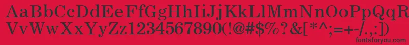 LockupSsi Font – Black Fonts on Red Background