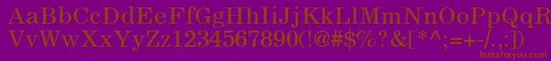 LockupSsi Font – Brown Fonts on Purple Background