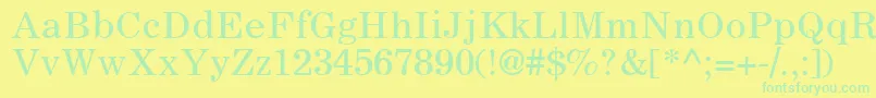 LockupSsi Font – Green Fonts on Yellow Background