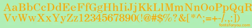 LockupSsi Font – Orange Fonts on Green Background