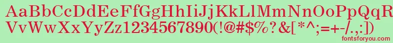 LockupSsi Font – Red Fonts on Green Background