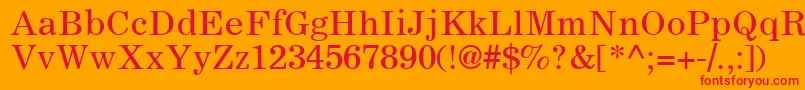 フォントLockupSsi – オレンジの背景に赤い文字