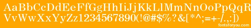 フォントLockupSsi – オレンジの背景に白い文字