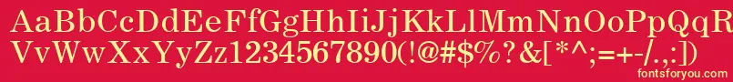 LockupSsi Font – Yellow Fonts on Red Background