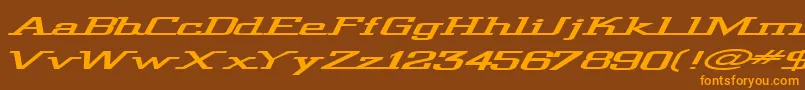 Wideg Font – Orange Fonts on Brown Background