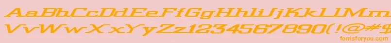 Wideg Font – Orange Fonts on Pink Background