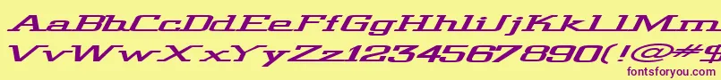 Wideg Font – Purple Fonts on Yellow Background