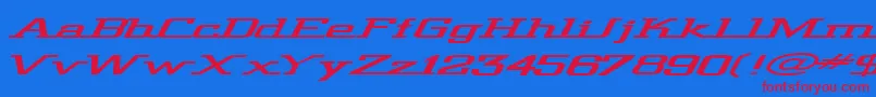 Wideg Font – Red Fonts on Blue Background